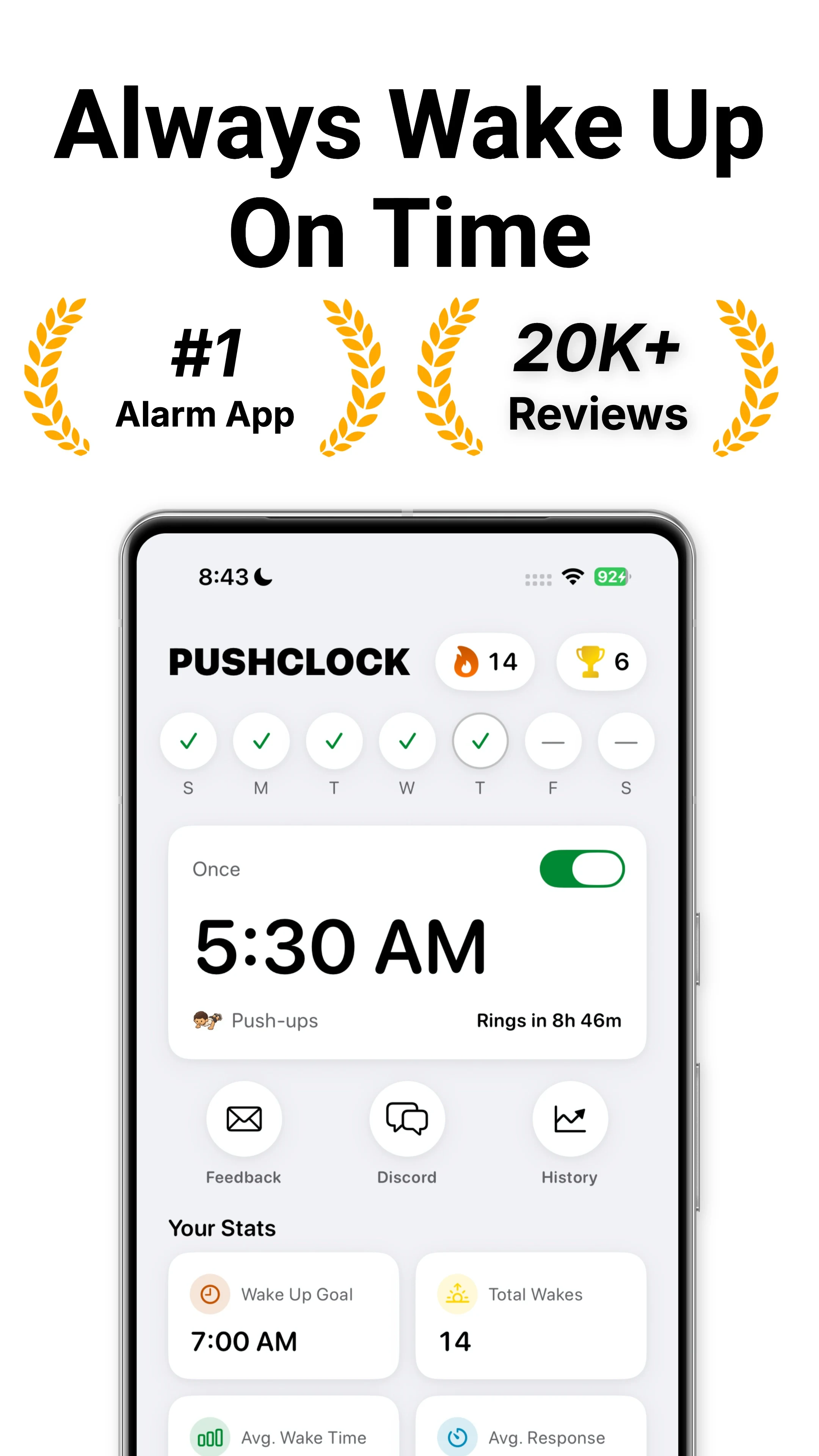 PushClock - Loud Alarm Clock screenshot