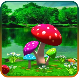 3D Mushroom Live Wallpaper HD icon