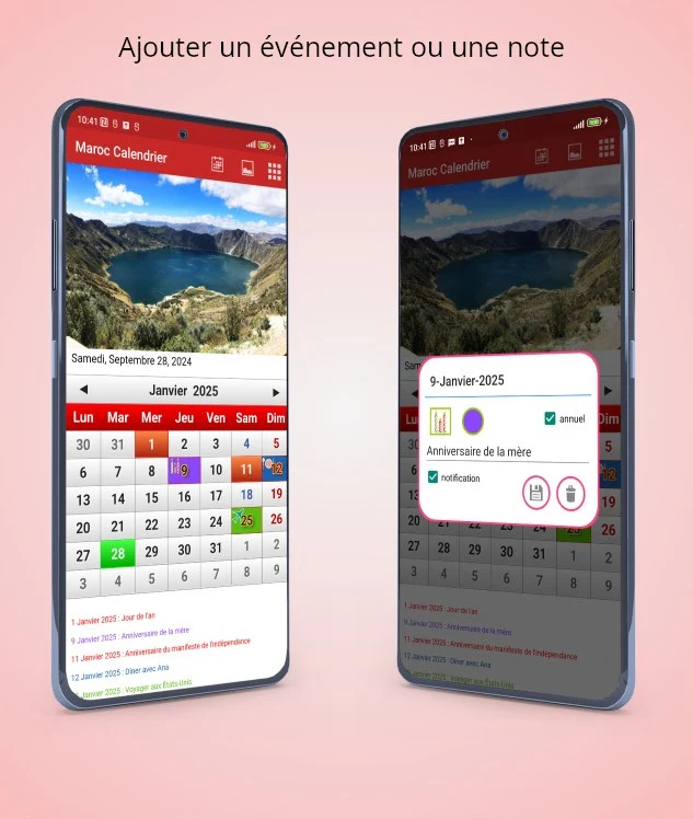 Maroc Calendrier 2026 screenshot