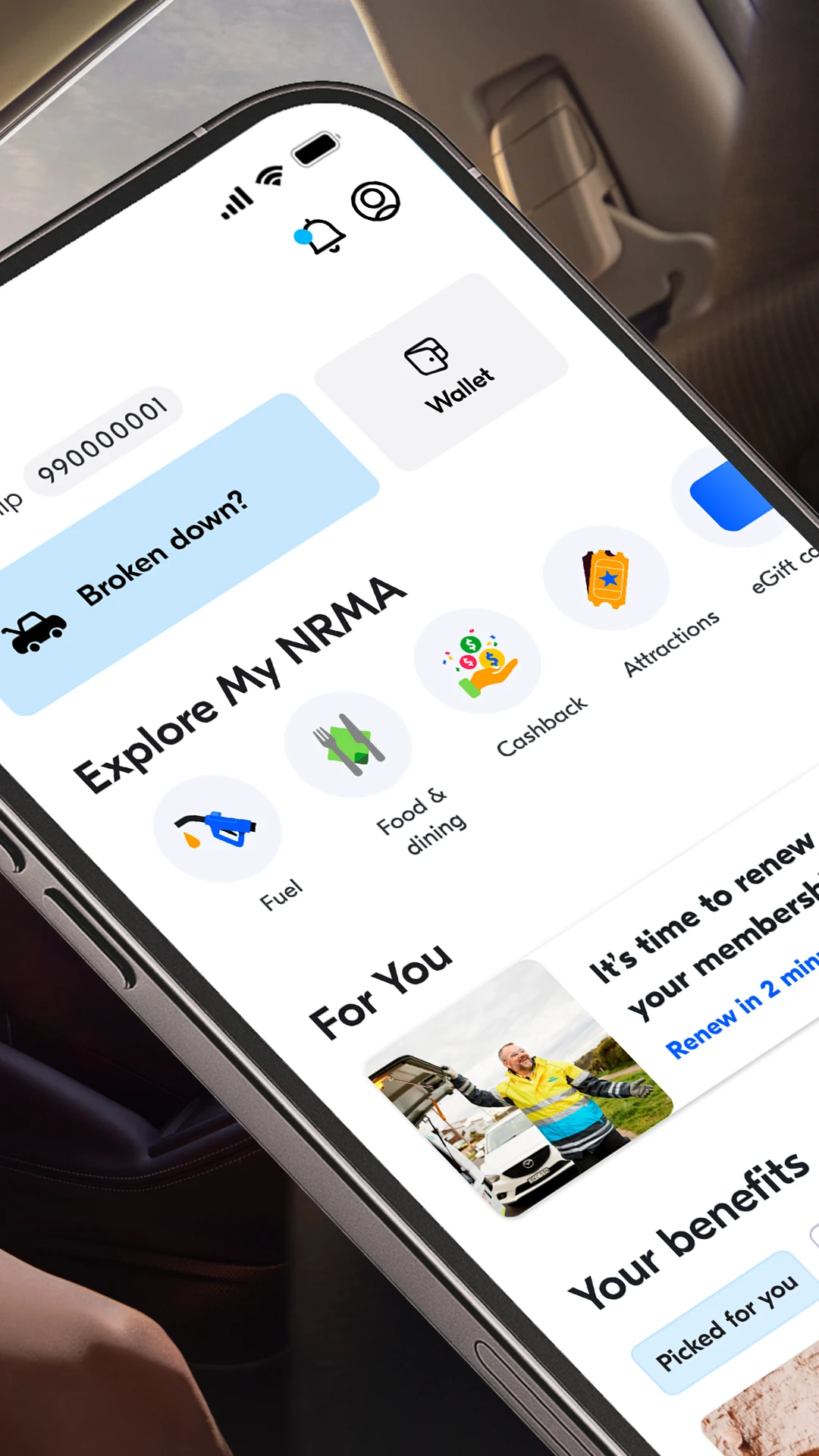 My NRMA screenshot