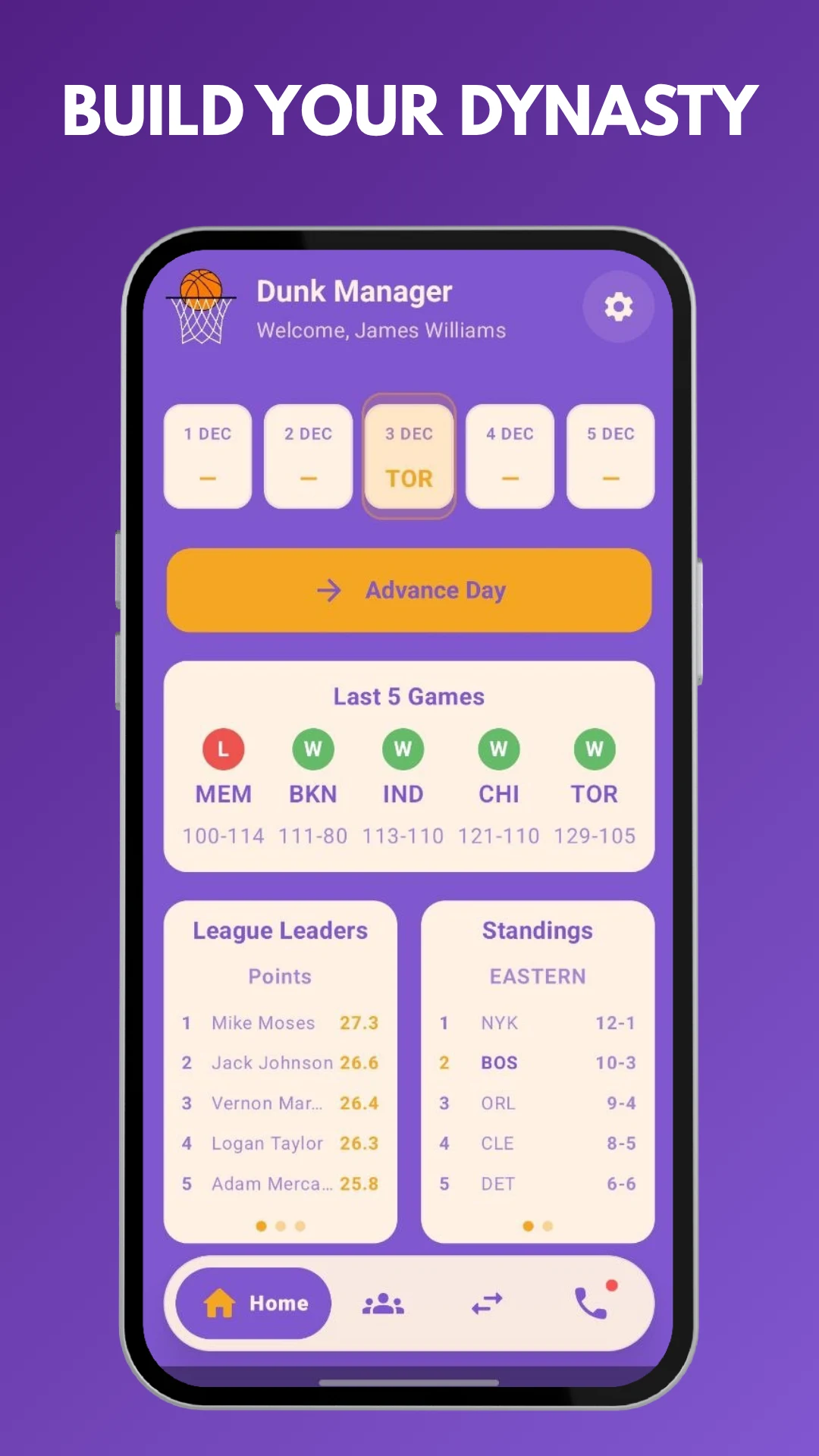 Dunk Manager: Basketball GM screenshot