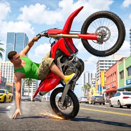 أيقونة Moto Bike Wheelie Stunt Game