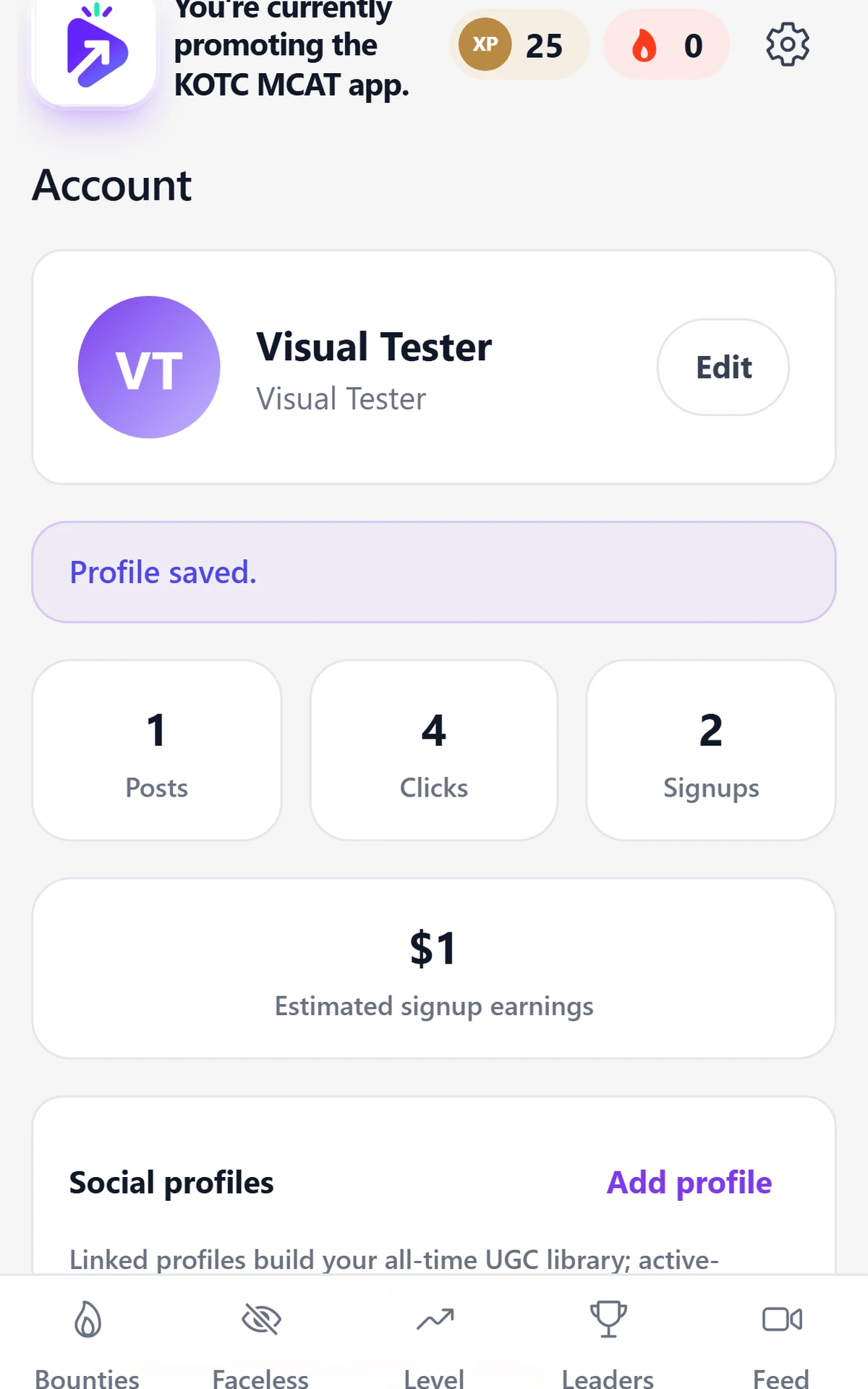 Influencely screenshot
