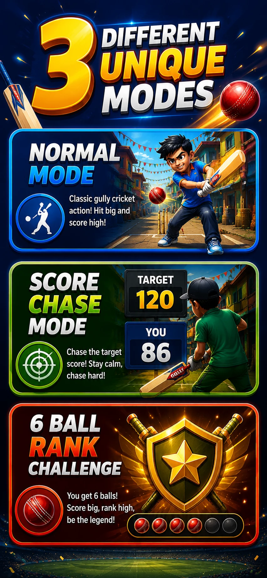 Indian Gully Cricket Tap Shot screenshot
