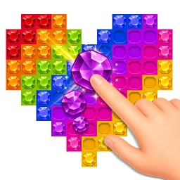 Glow Sort - Jewel Color Puzzle