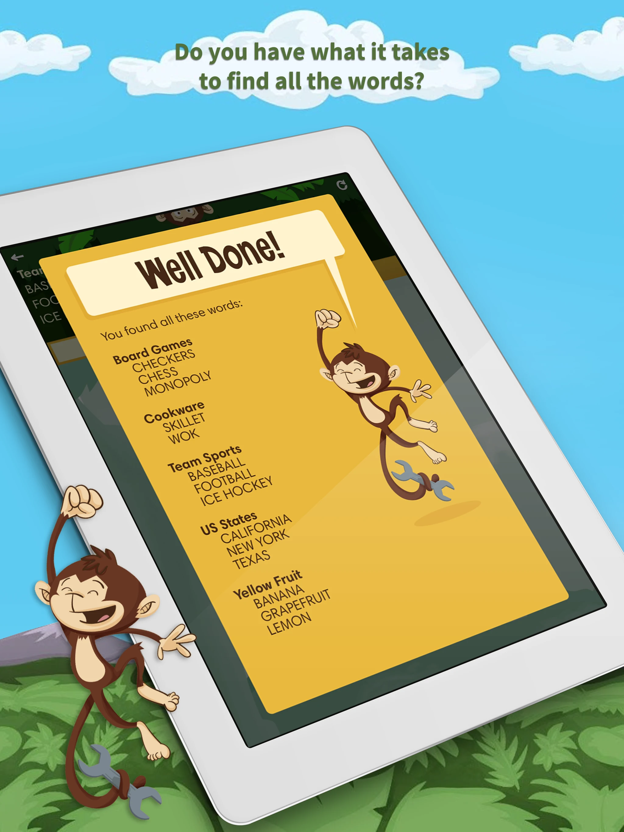 Monkey Wrench – Word Search screenshot