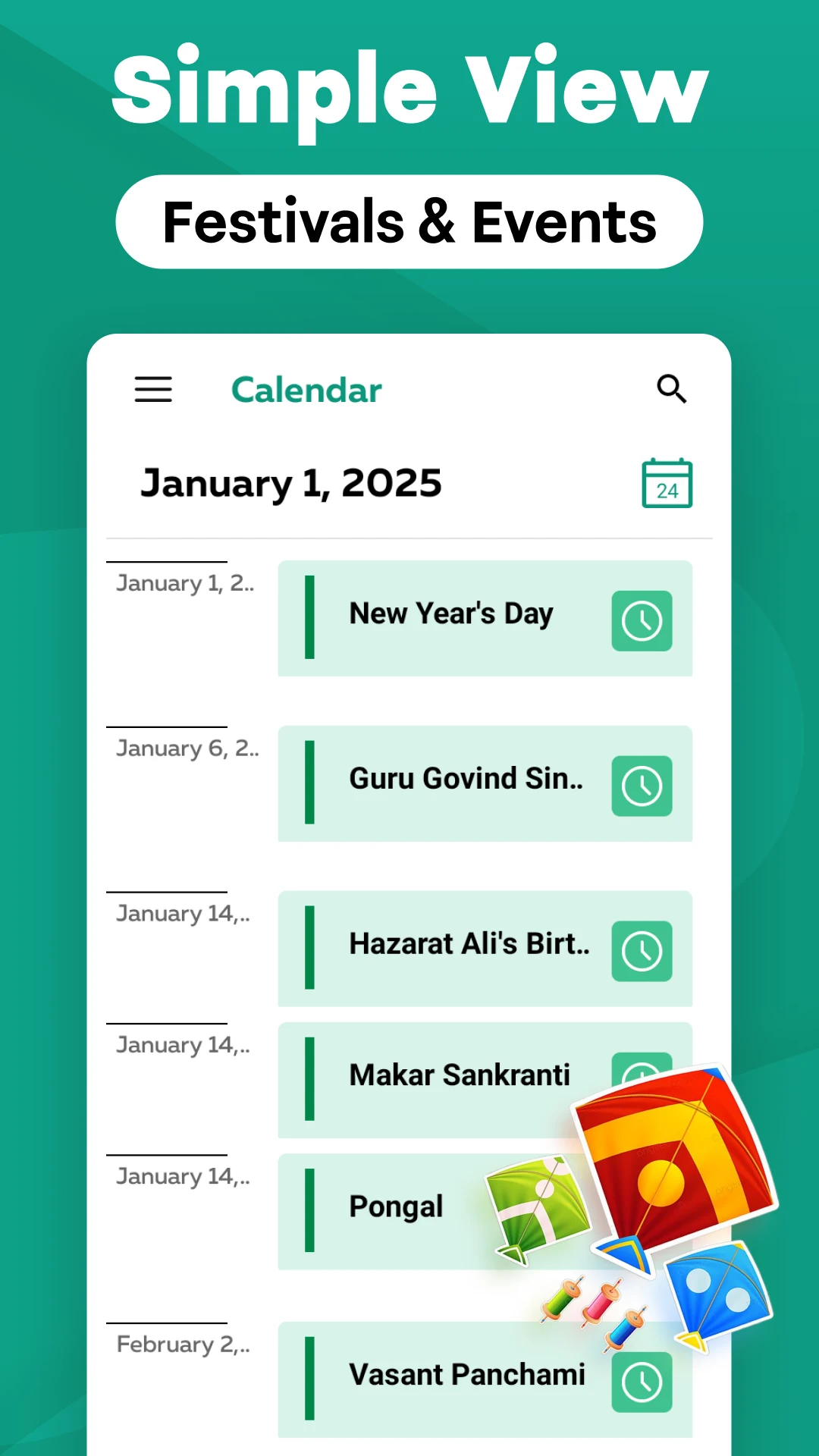 Calendar 2026 screenshot