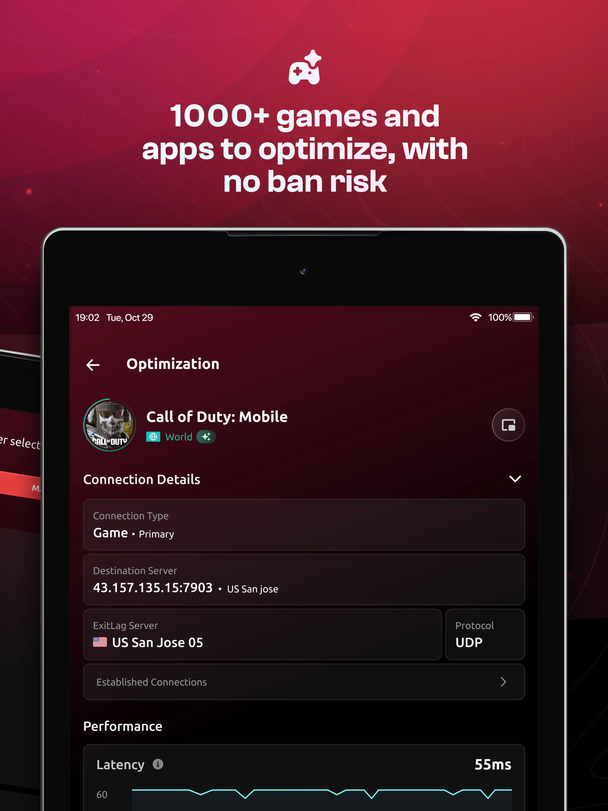 ExitLag: Fix Ping Mobile & Lag screenshot