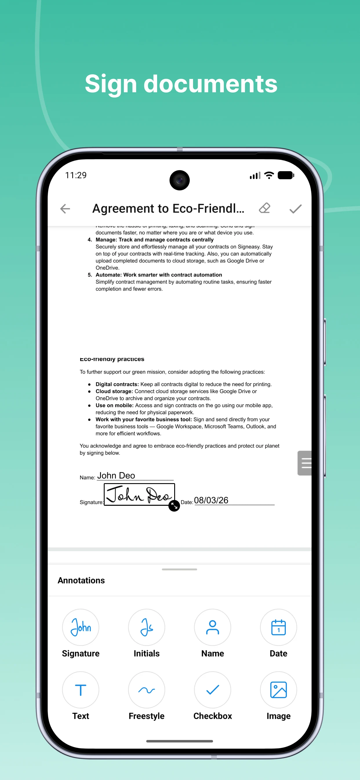 Fill and Sign Docs: Signeasy screenshot