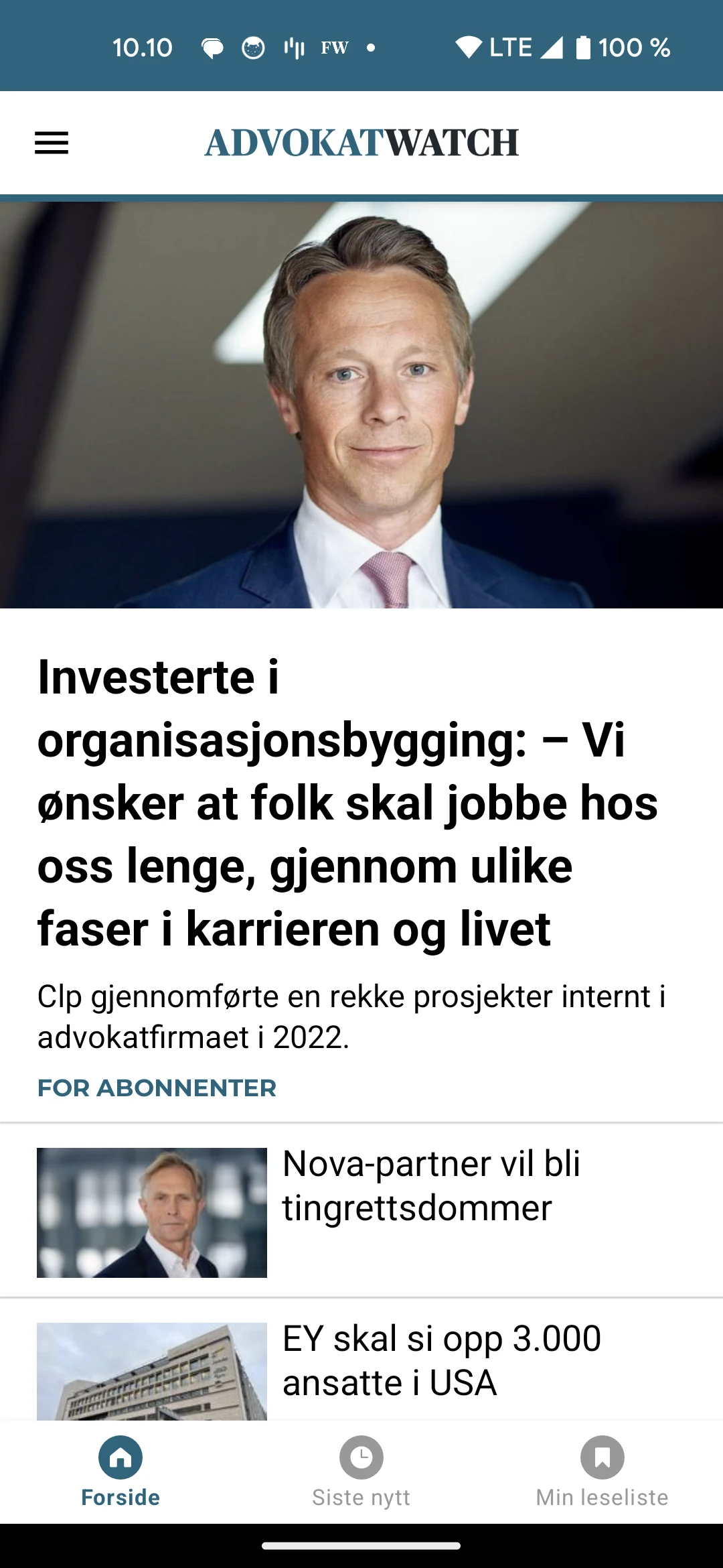 AdvokatWatch Norge screenshot