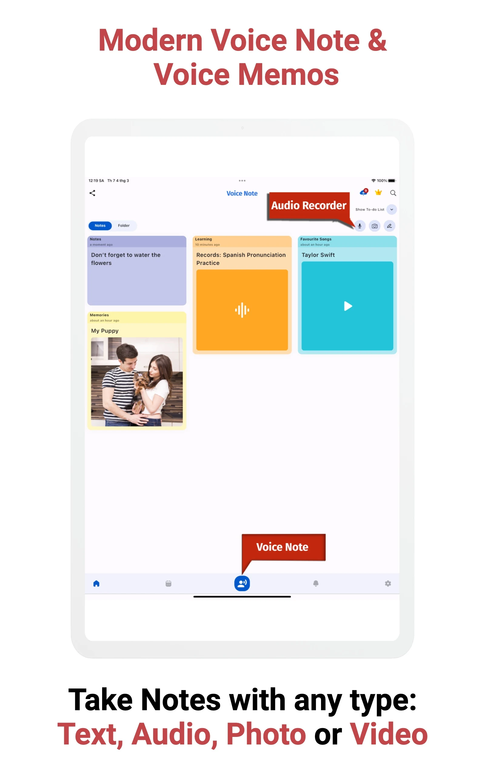 Voice Notes & Voice Memo + screenshot