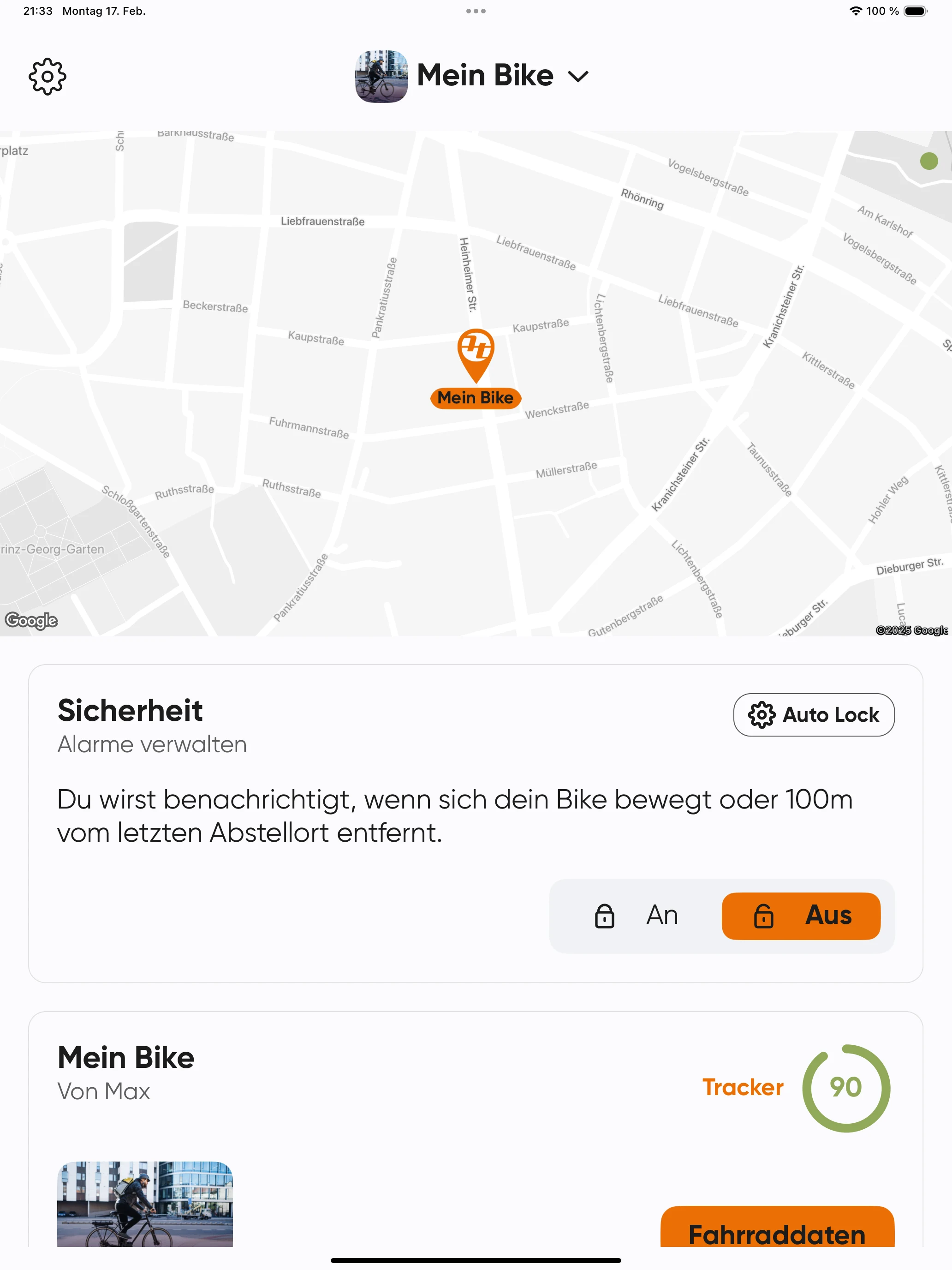 Tout Terrain Bike Tracker screenshot