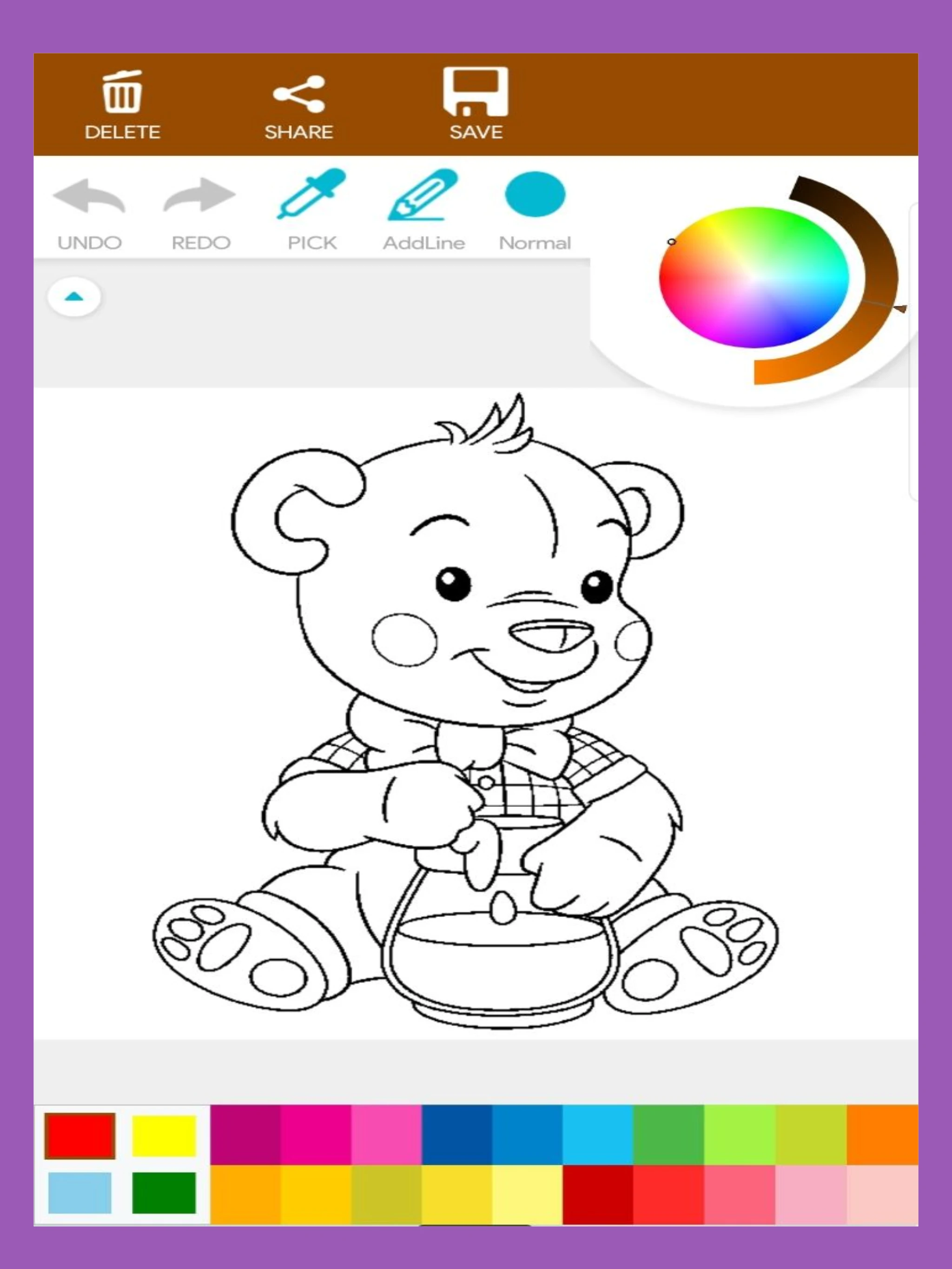 Teddy Bear Coloring Book screenshot