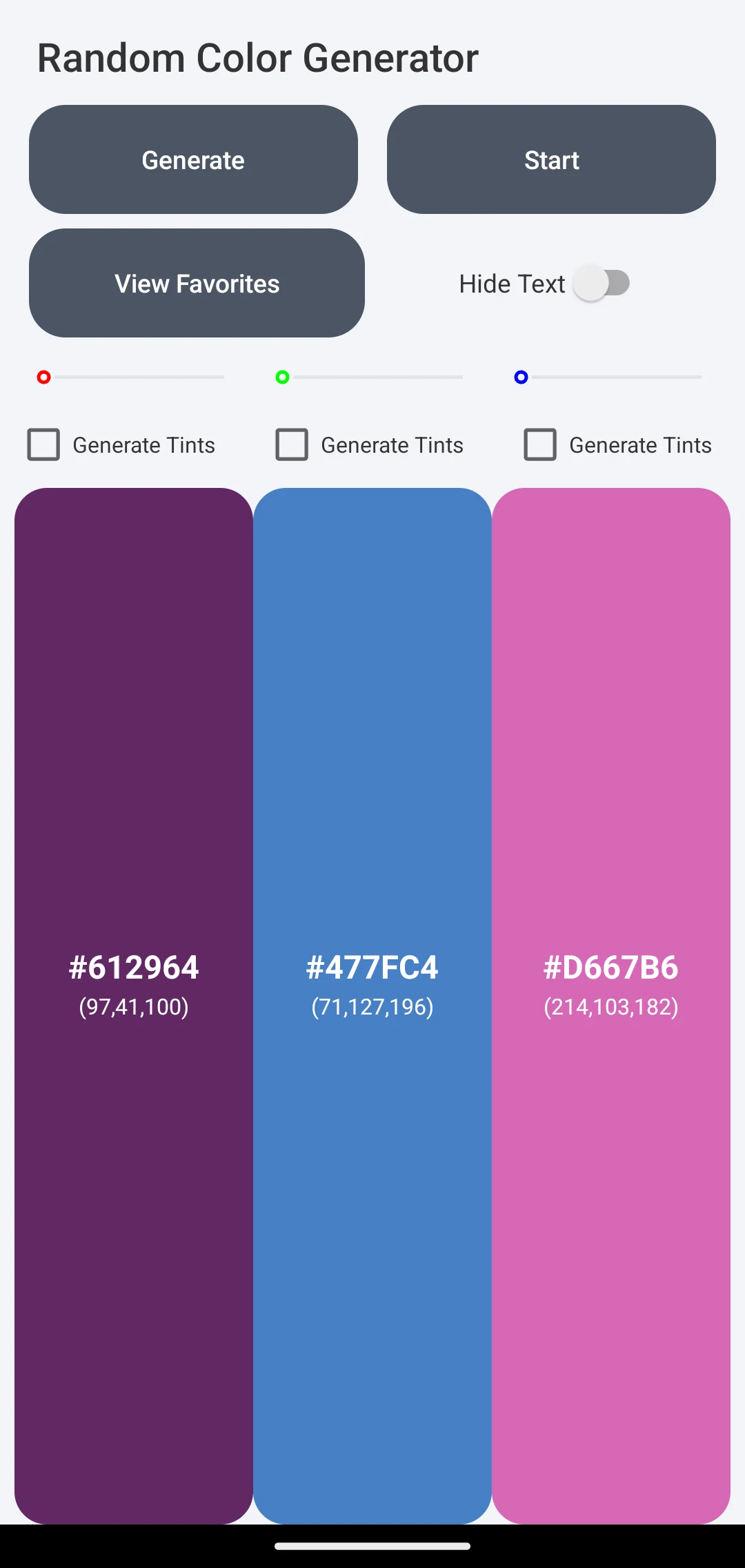 Random Color Generator screenshot
