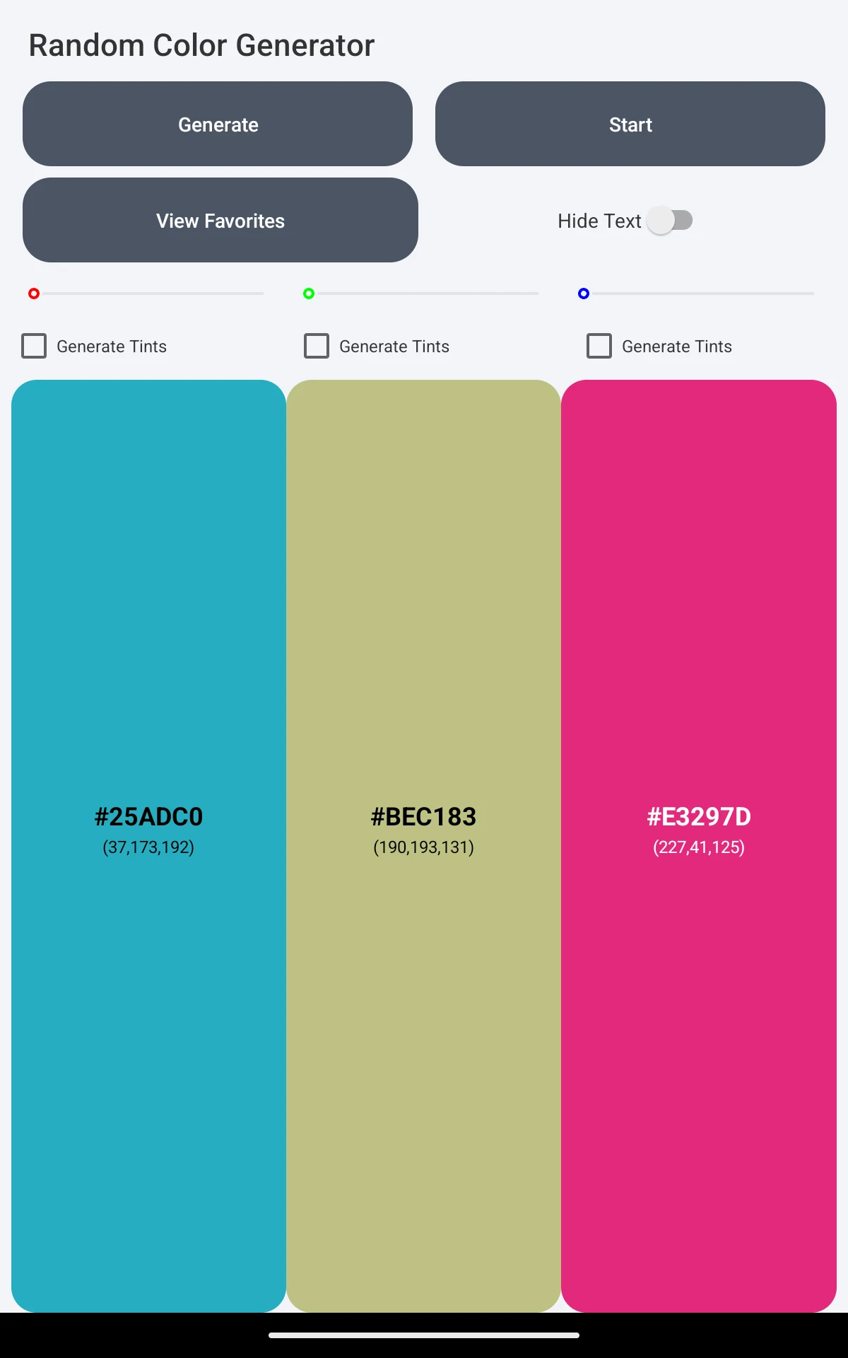 Random Color Generator screenshot