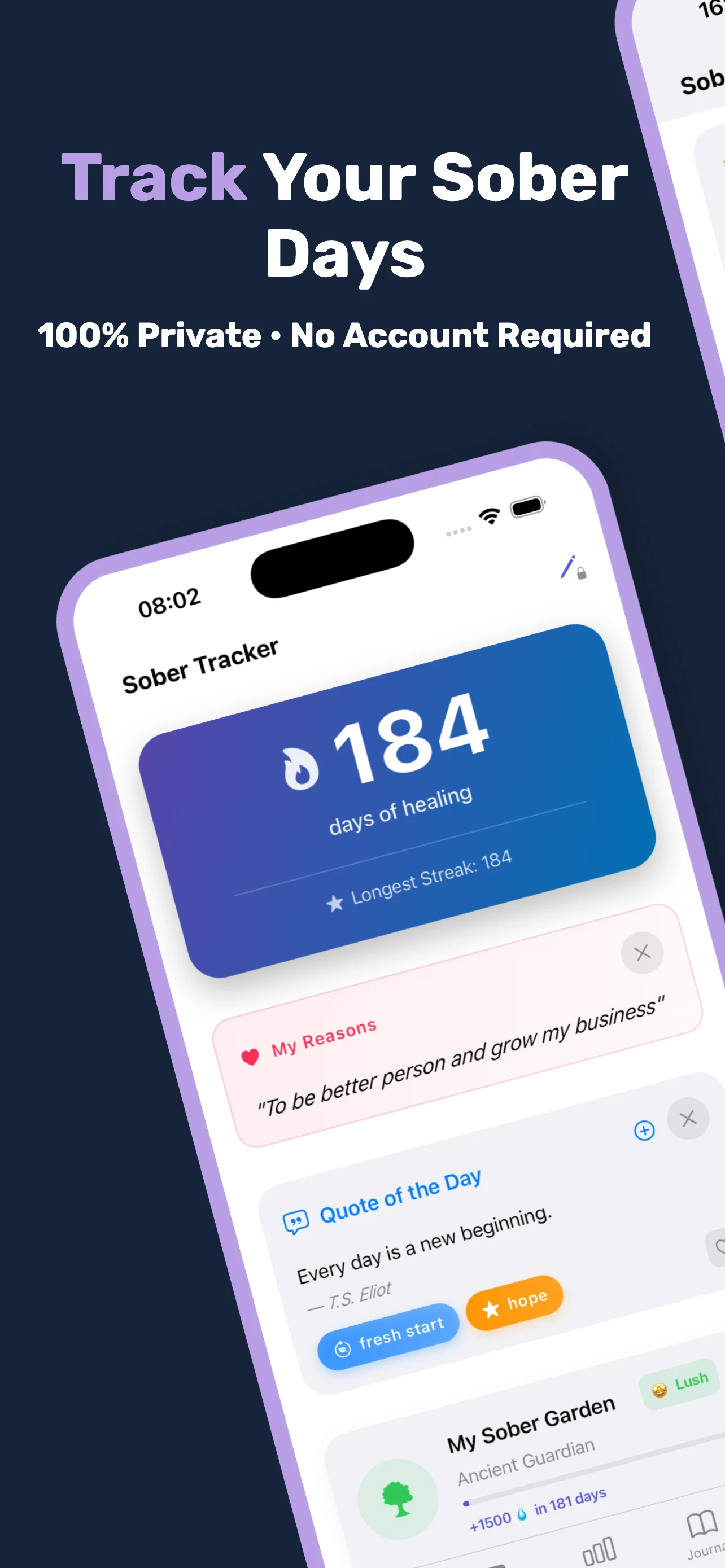 Sober Tracker: Quit Alcohol screenshot