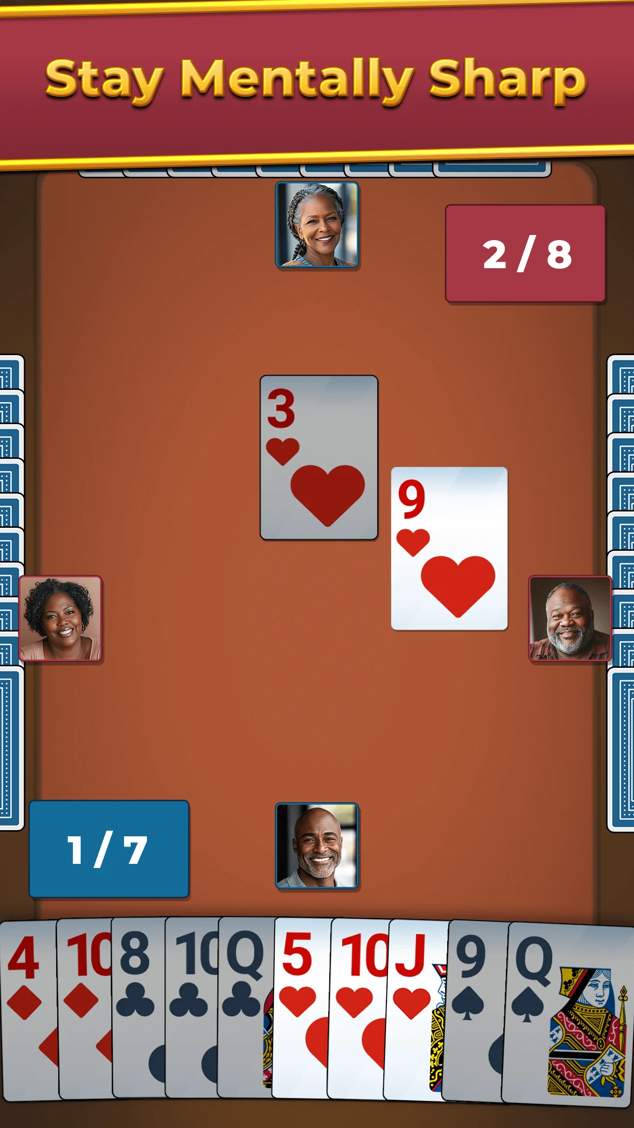 Spades For Seniors: Card Game screenshot