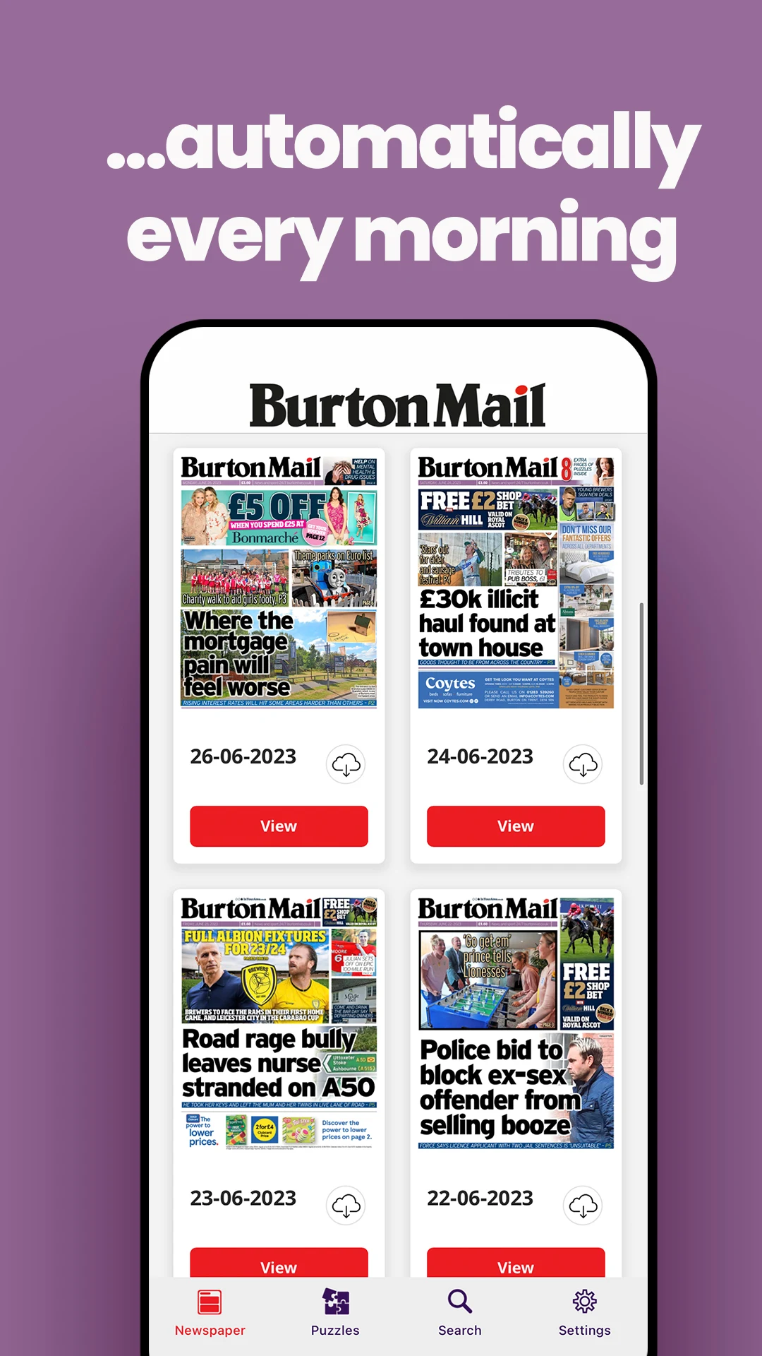 Burton Mail Newspaper screenshot