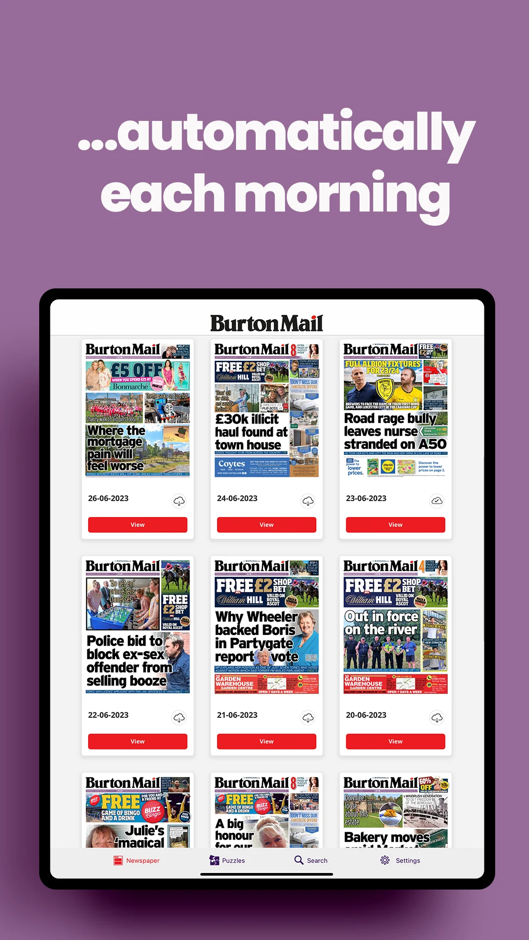 Burton Mail Newspaper screenshot