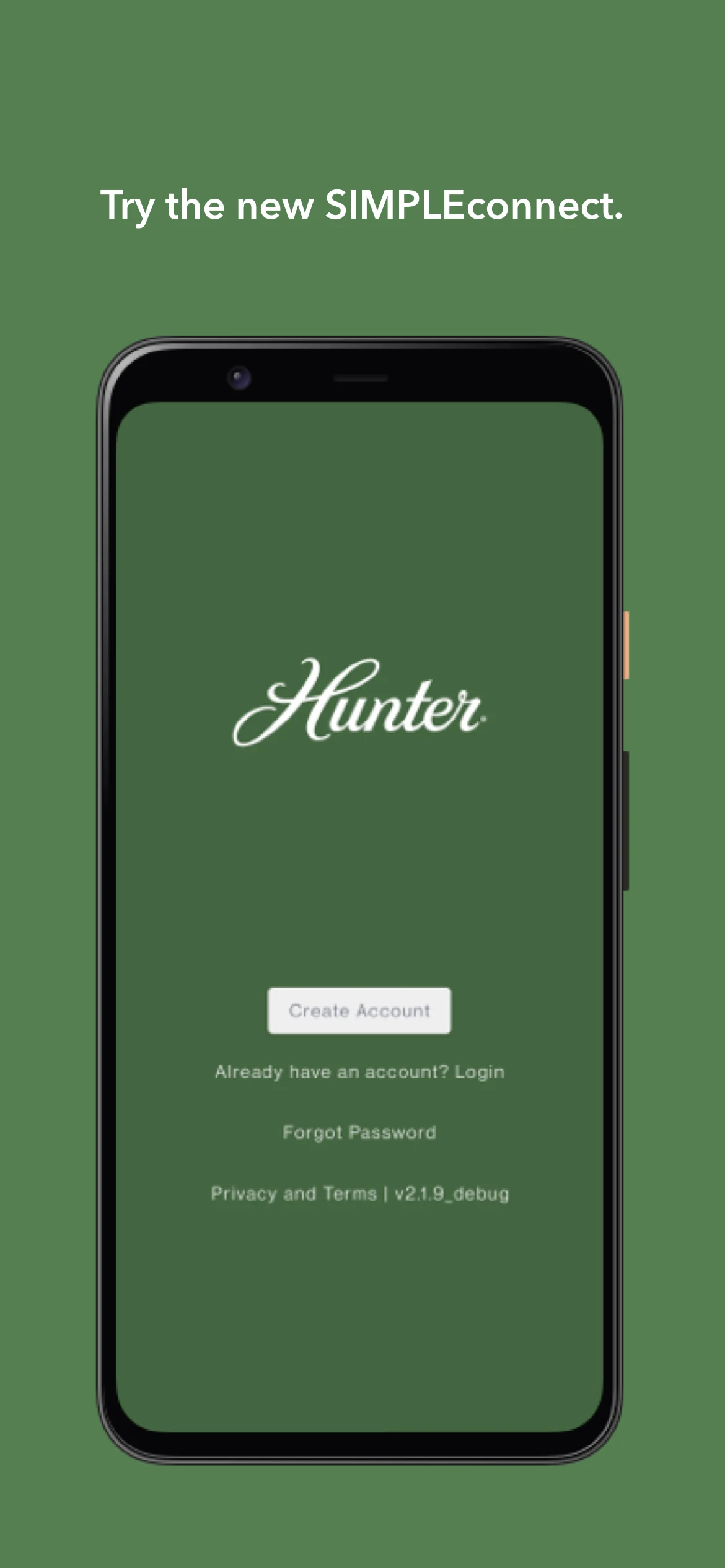 HunterSMART™(SIMPLEconnect®) screenshot