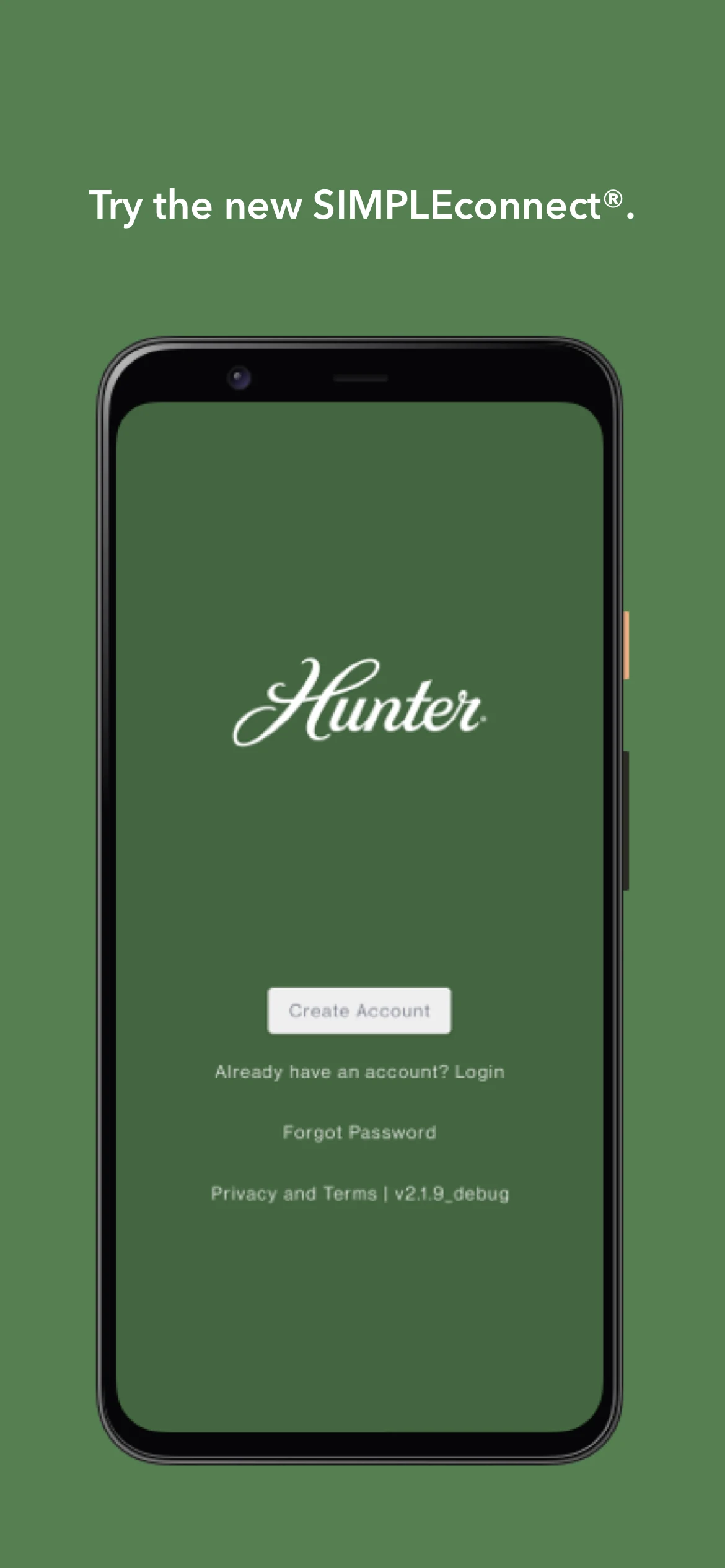 HunterSMART™(SIMPLEconnect®) screenshot