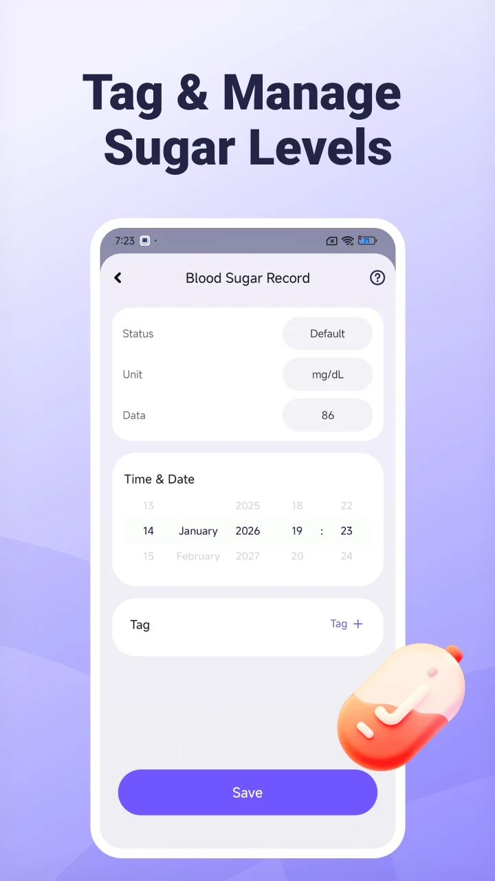 Blood Pressure & Sugar Health screenshot