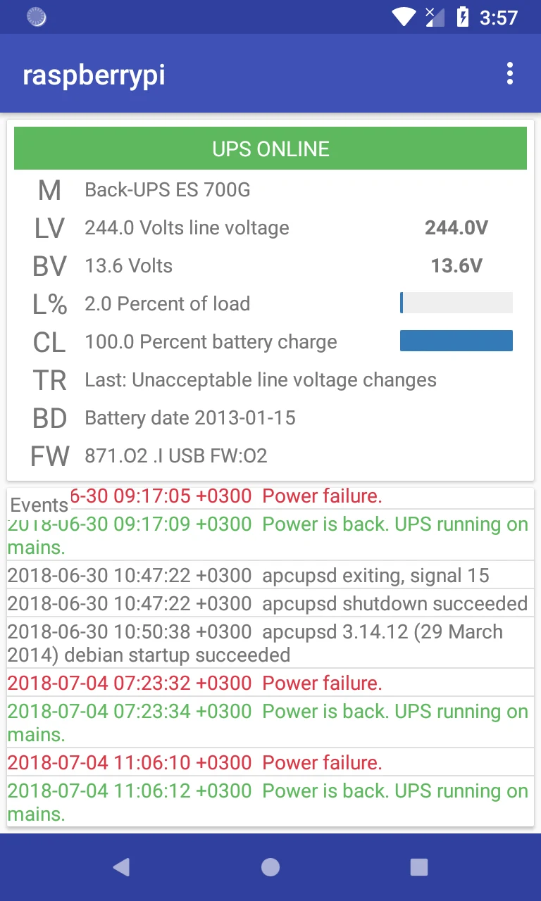 APCUPSD Monitor screenshot