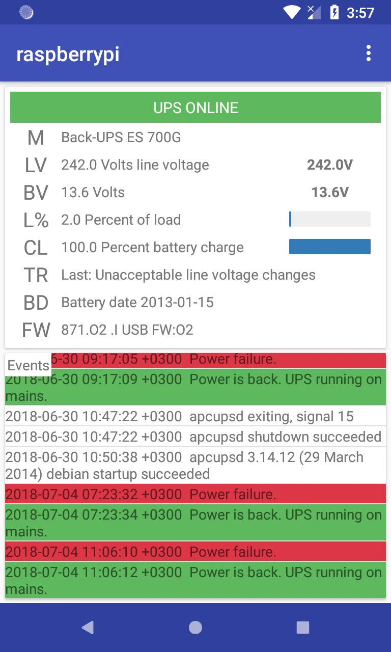 APCUPSD Monitor screenshot