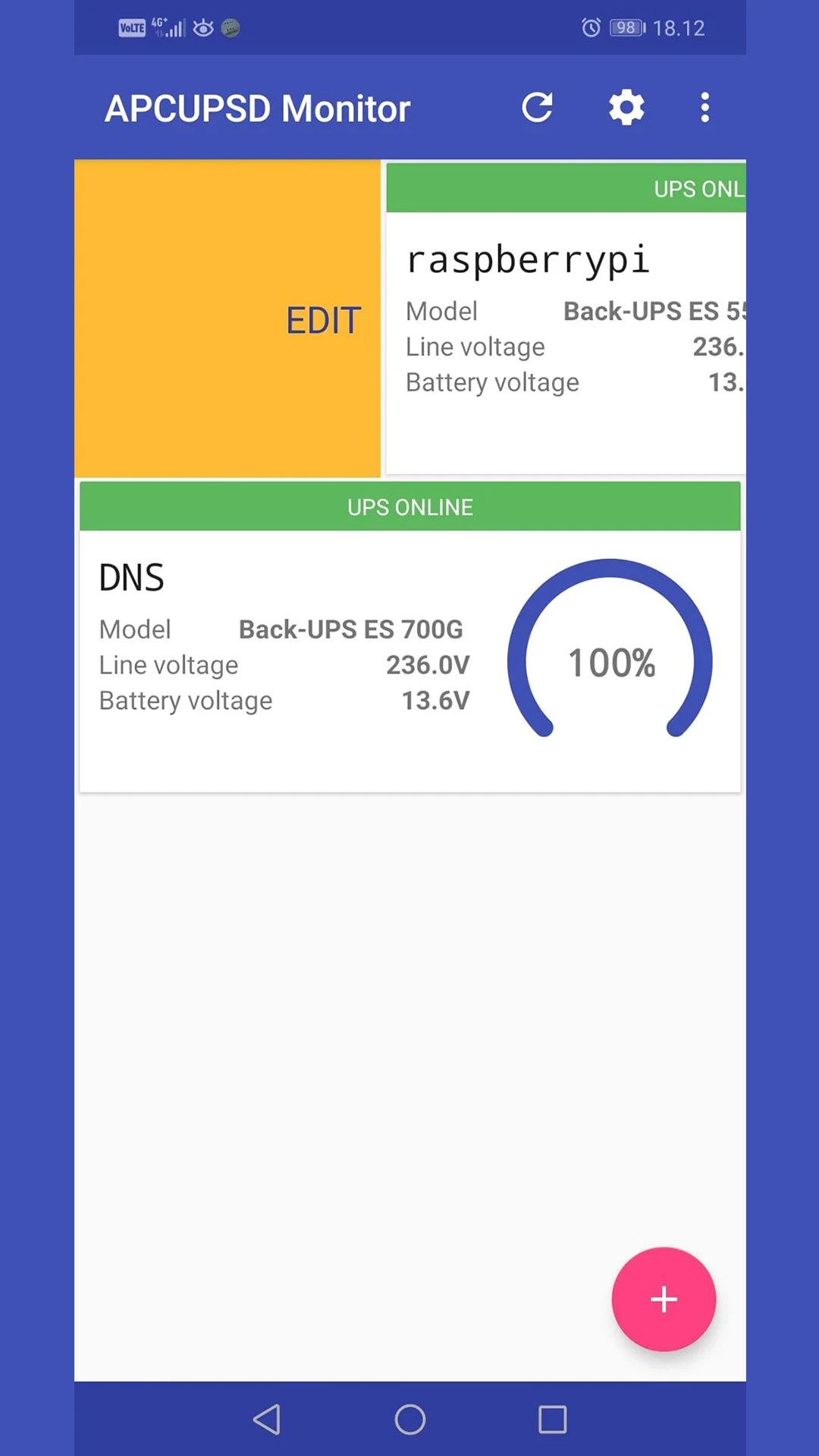 APCUPSD Monitor screenshot