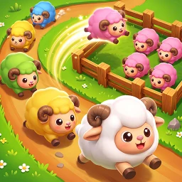 Symbol von Sortierpuzzle - Sheep gogo