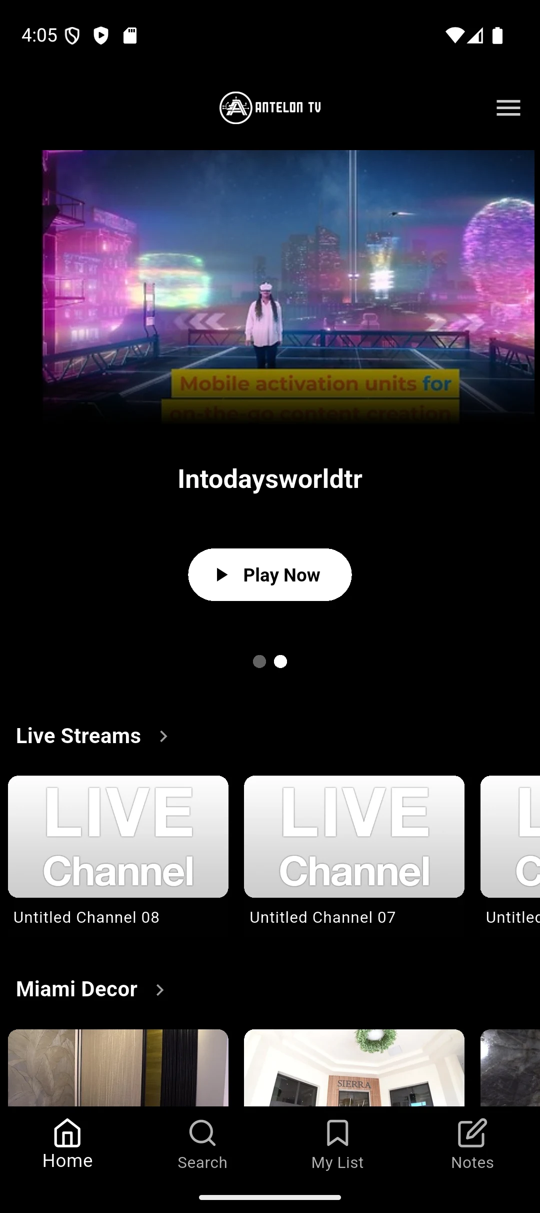 Antelon TV screenshot