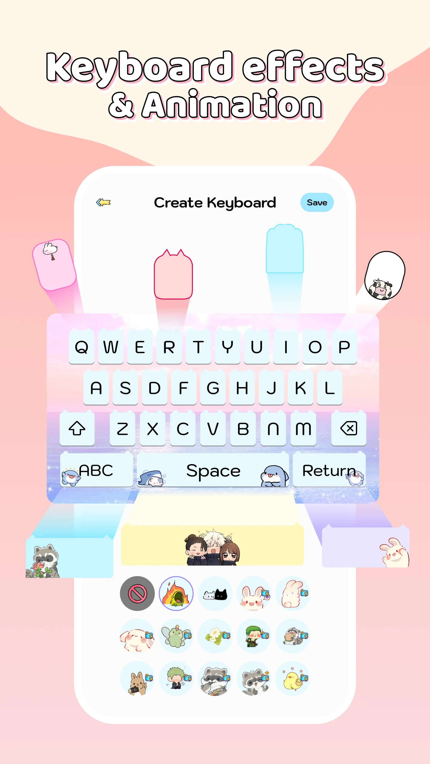 Mikku: Keyboard Themes & Emoji screenshot