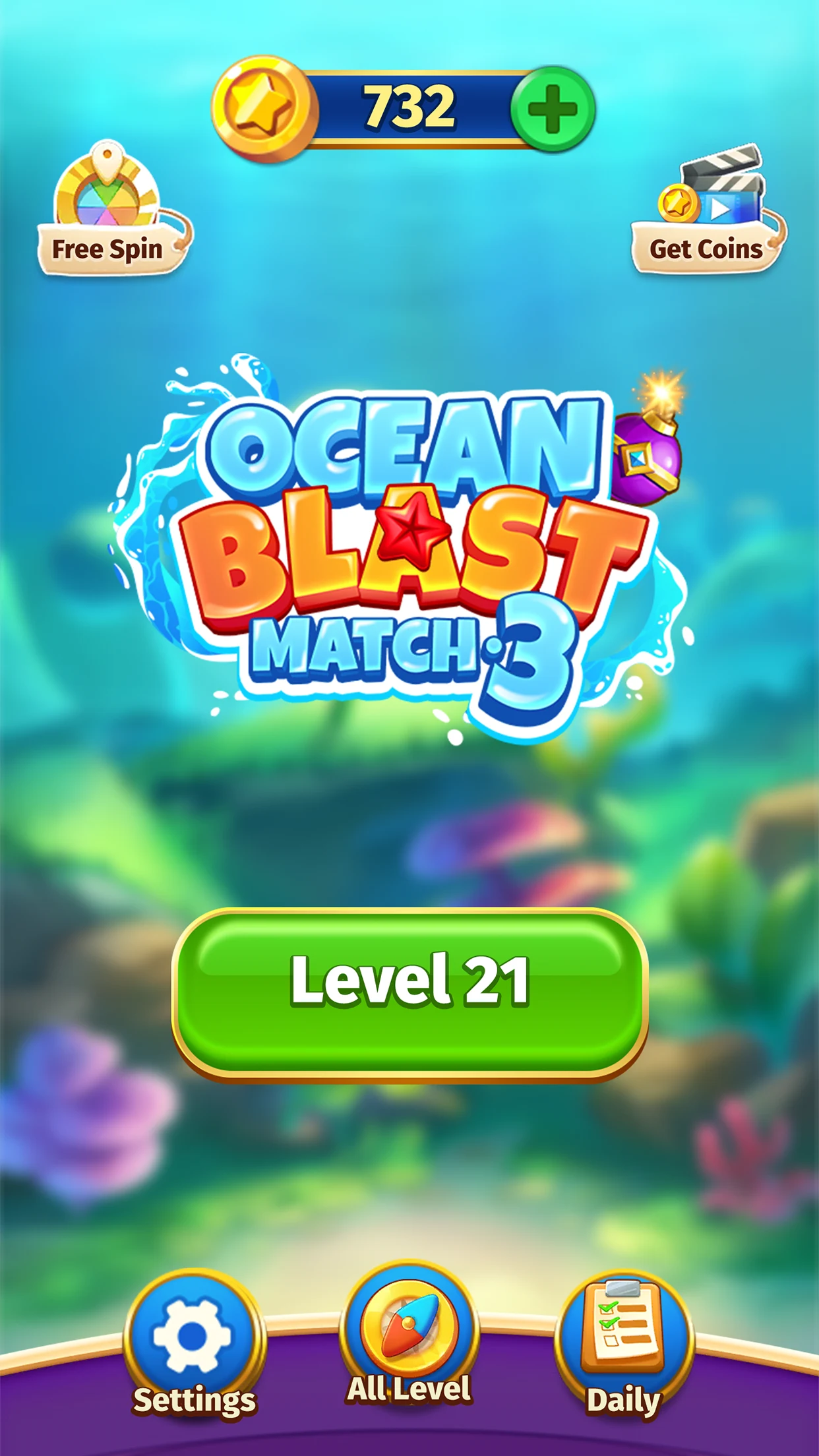 Ocean Blast: Match 3 Puzzle screenshot