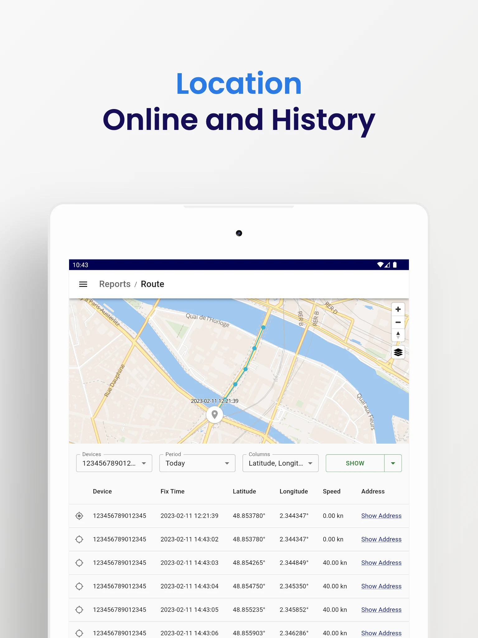 Traccar Manager screenshot
