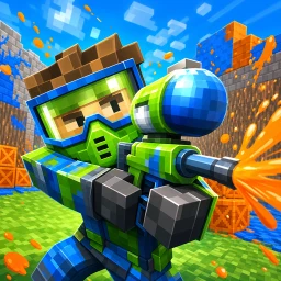 Blocky Gun Paintball