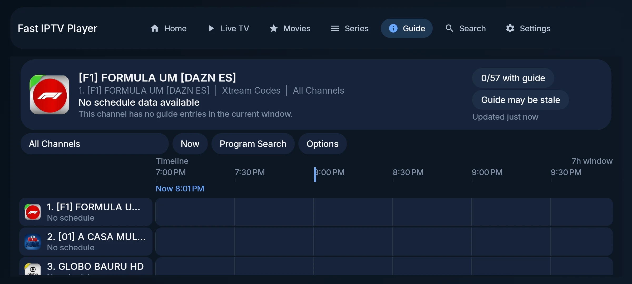 Fast IPTV Player screenshot