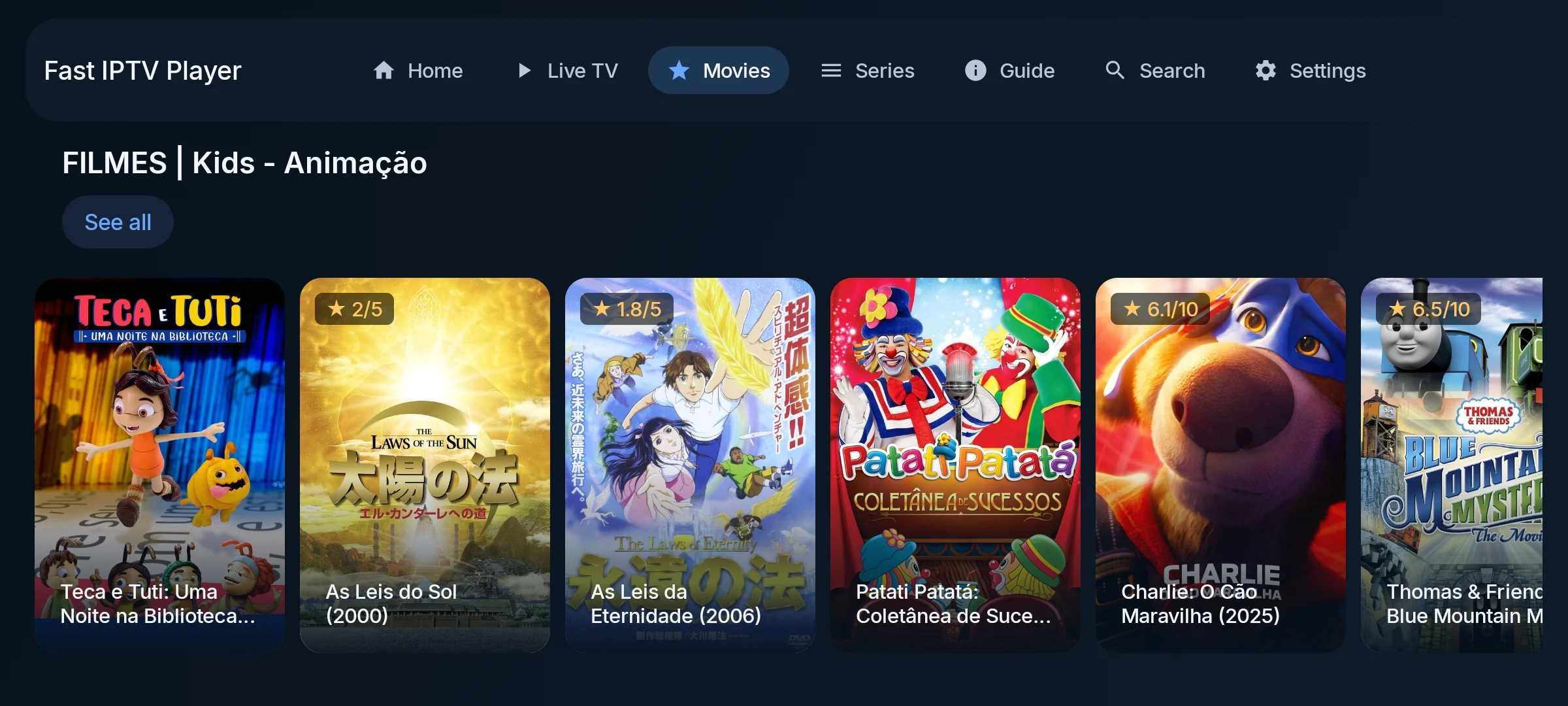 Fast IPTV Player screenshot