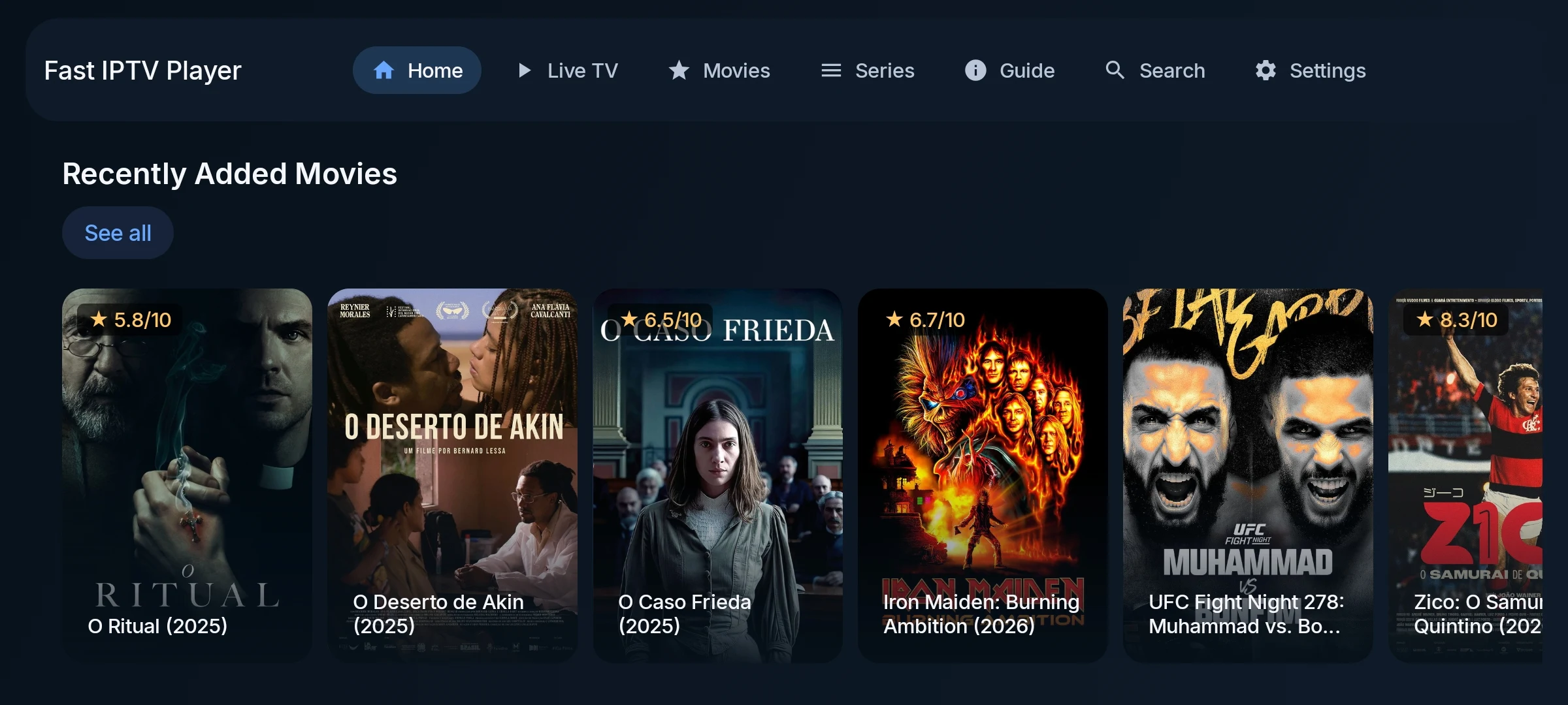 Fast IPTV Player screenshot