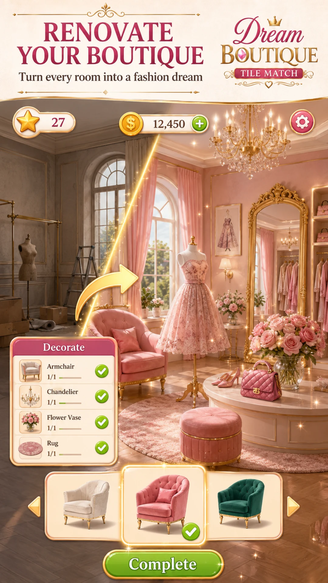 Dream Boutique: Tile Match screenshot