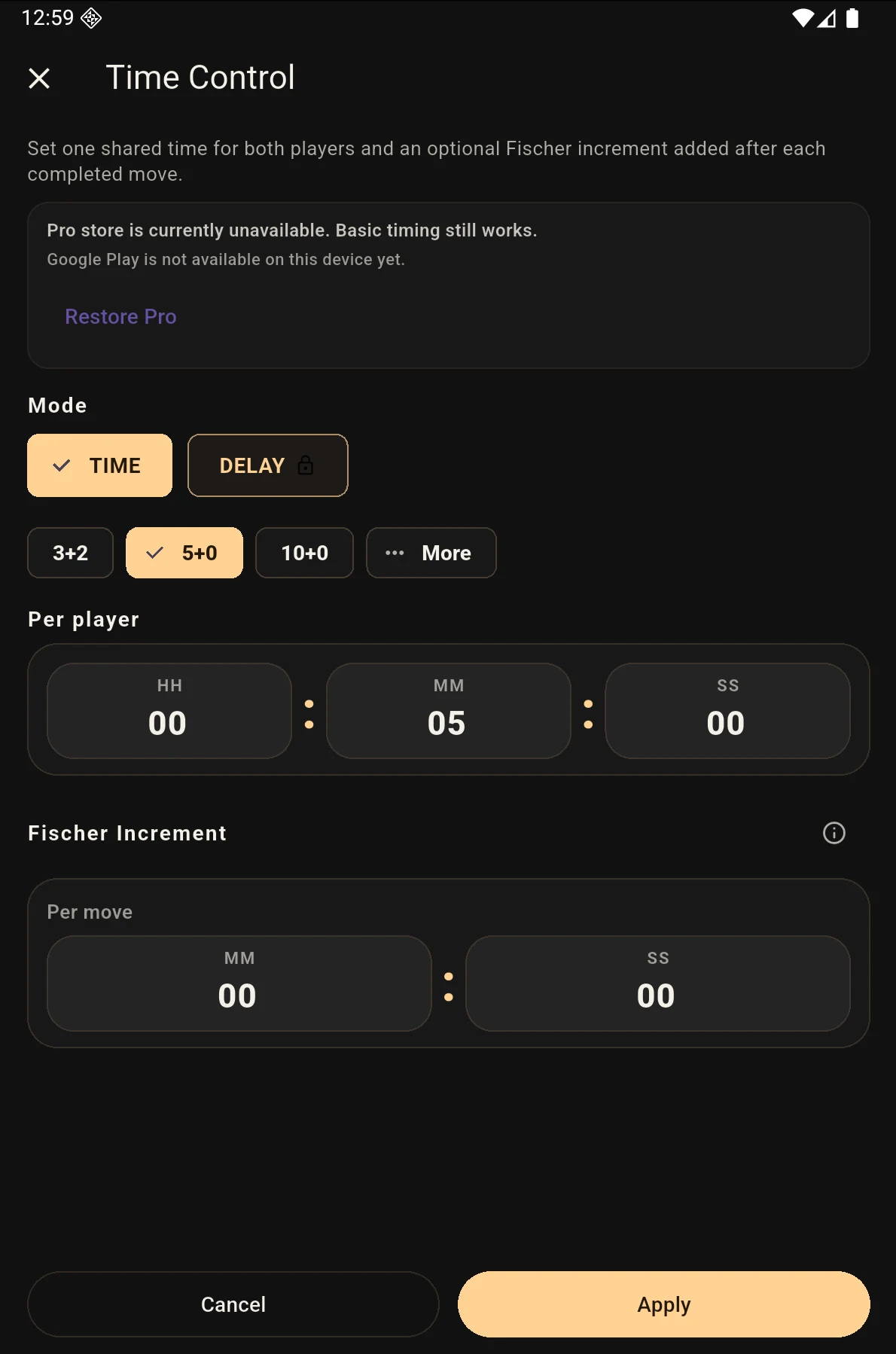 Darrilla Chess Clock screenshot