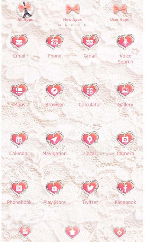 Cute Theme-Girly Eiffel Tower- screenshot