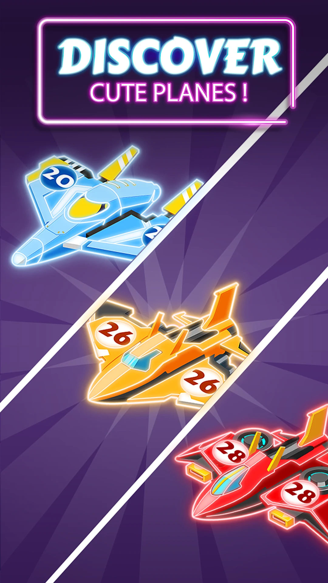 Merge Planes Neon Game Idle screenshot