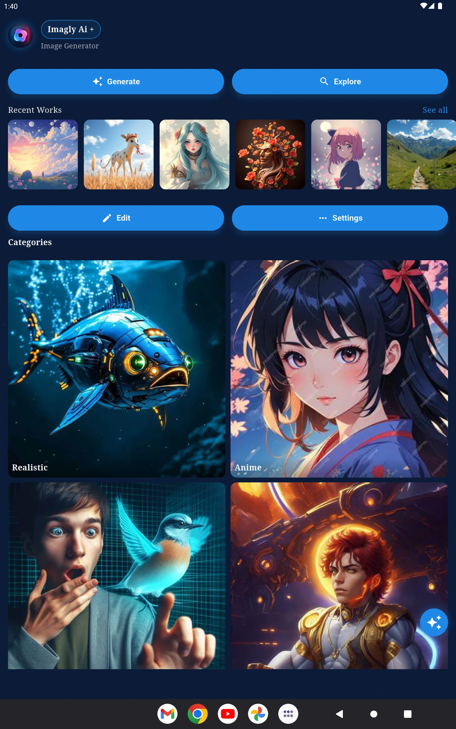 Imagly AI - AI Image Generator screenshot