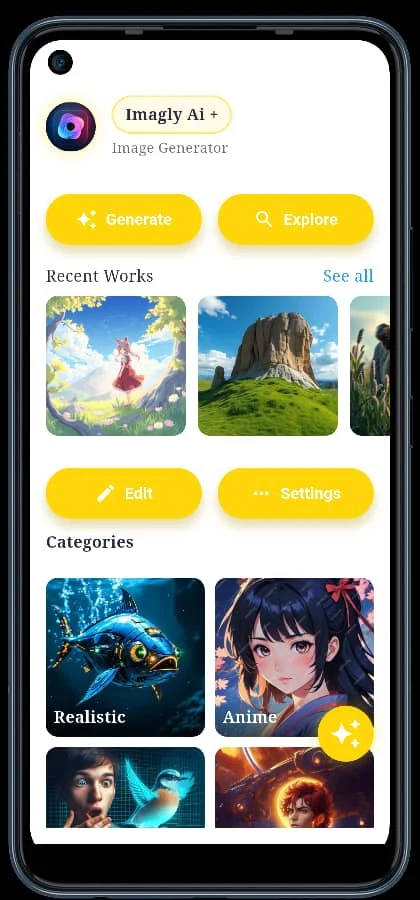 Imagly AI - AI Image Generator screenshot
