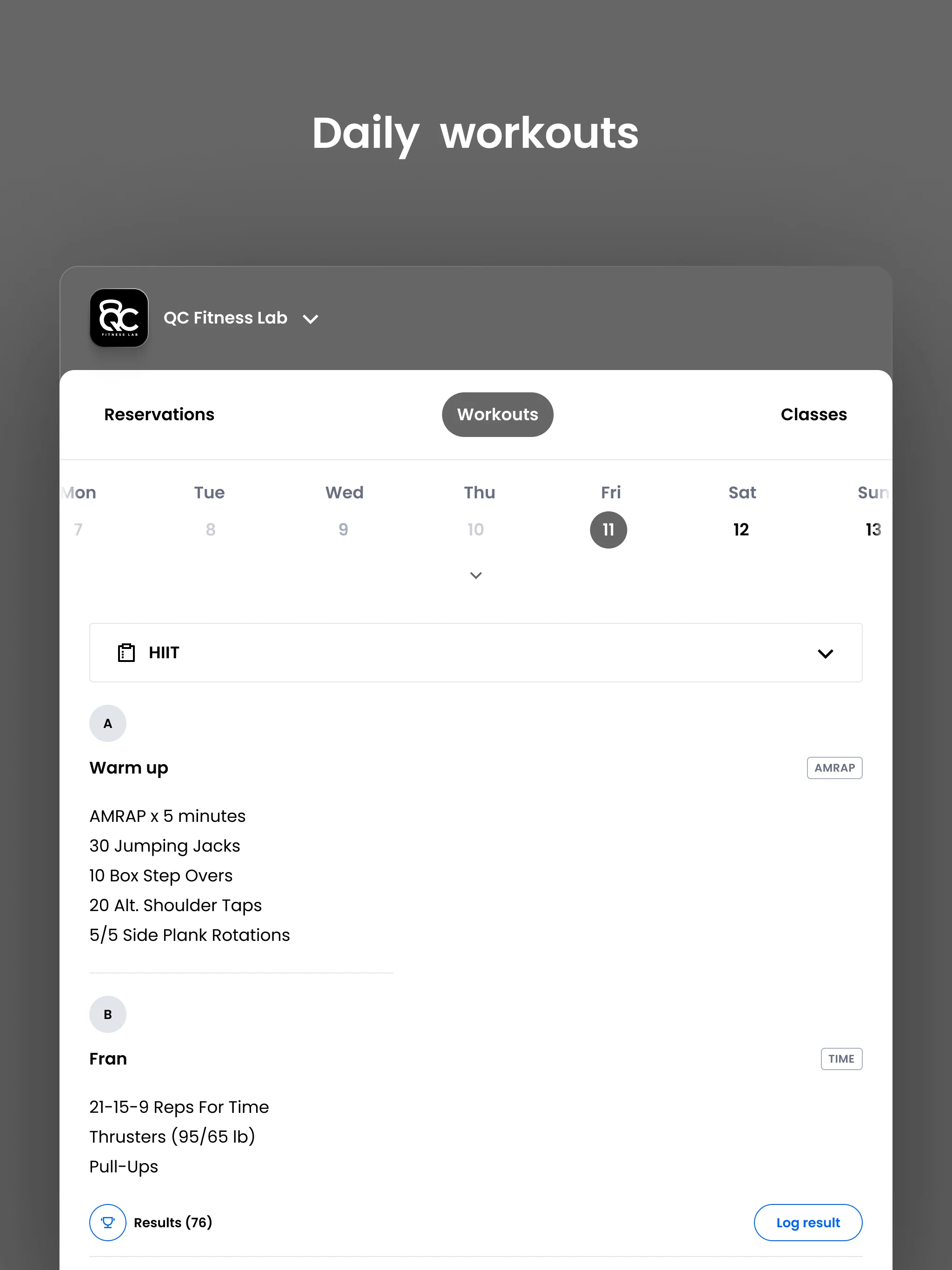 QC Fitness Lab screenshot