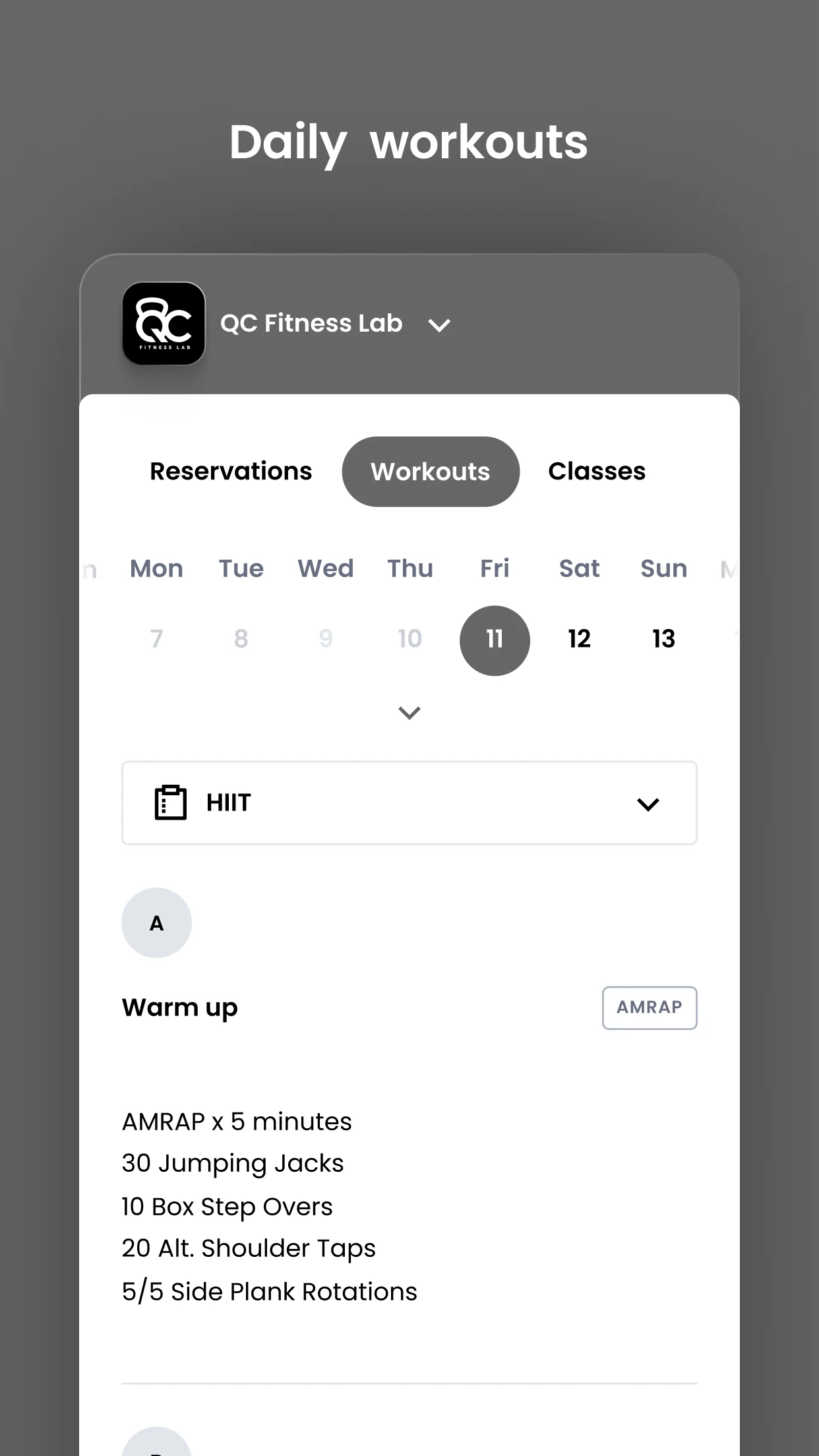 QC Fitness Lab screenshot