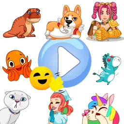 Значок WASticker движущиеся стикеры
