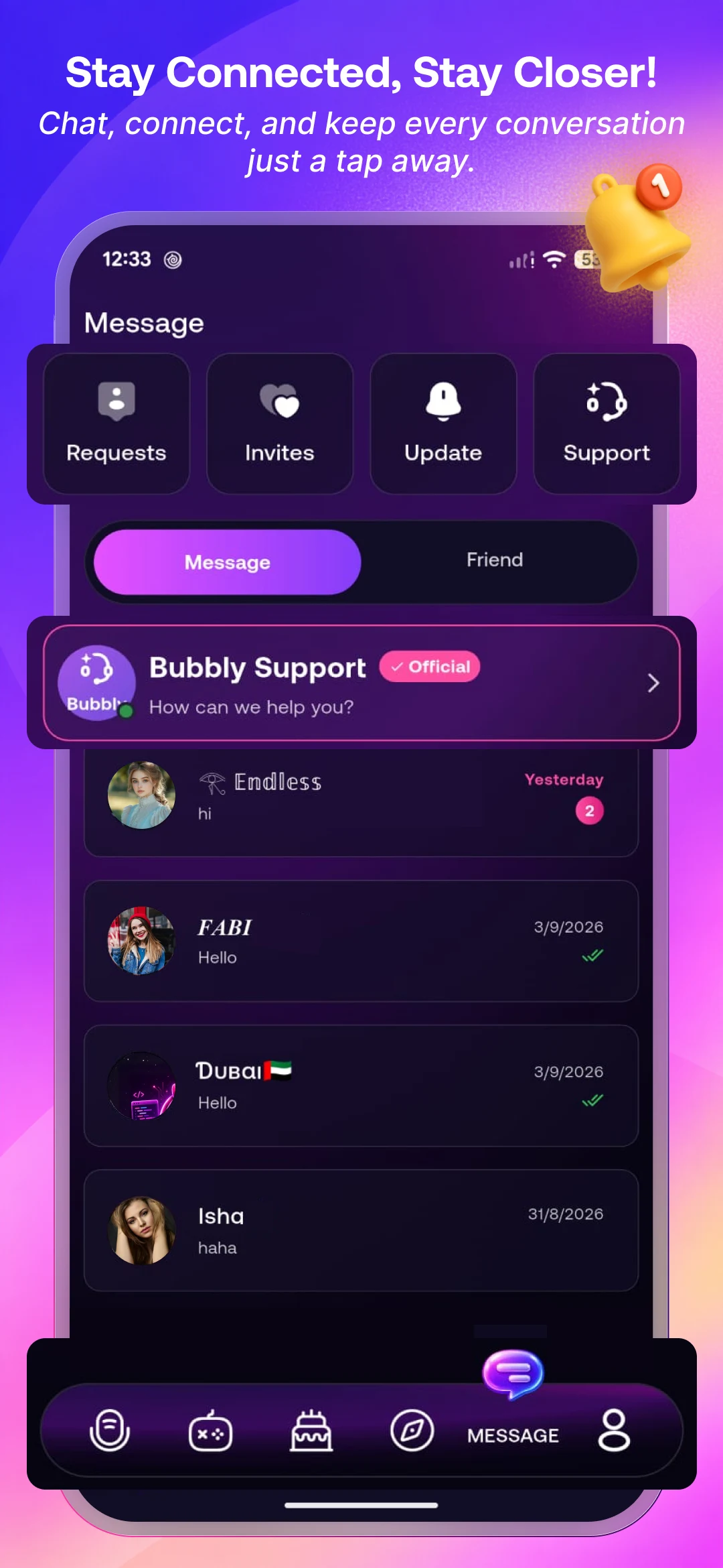 Bubbly Voice Chat & Friends screenshot