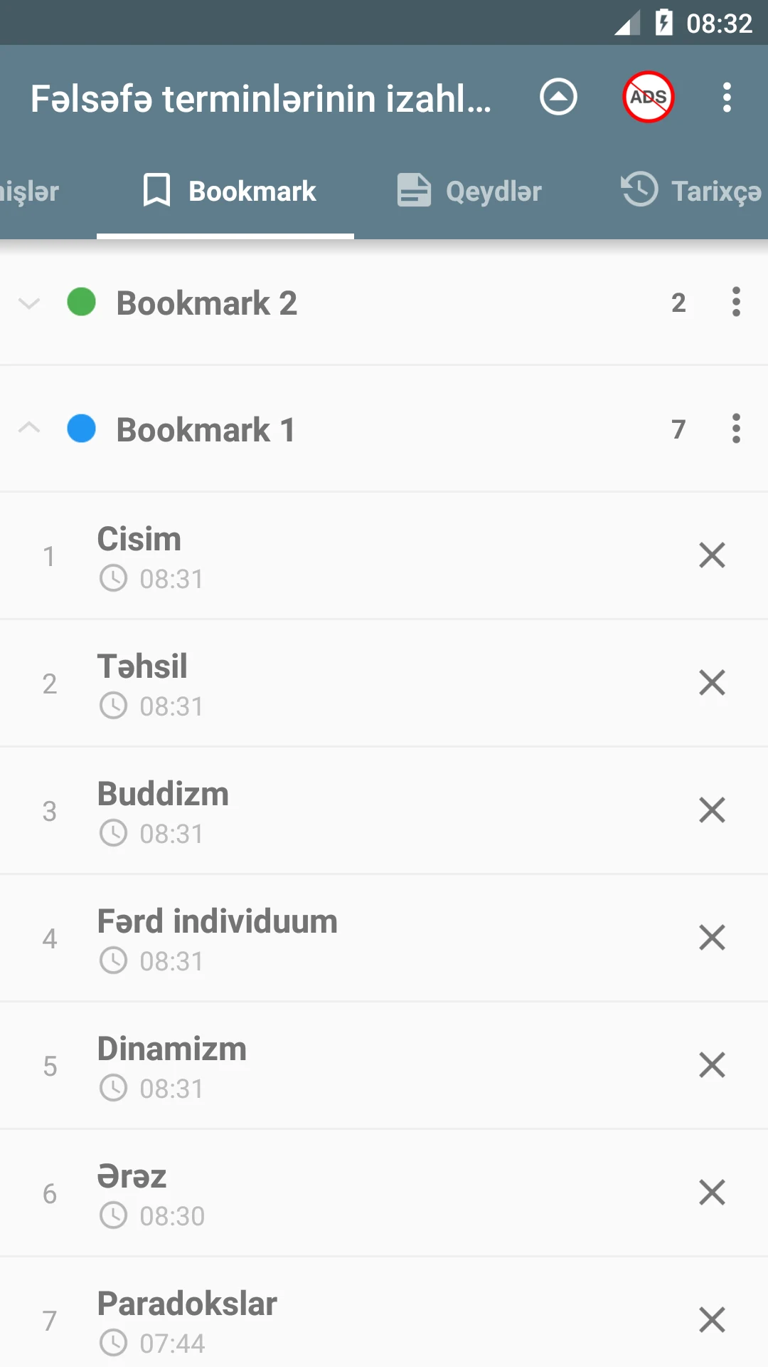 Fəlsəfə terminləri lüğəti screenshot