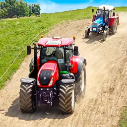 Icône de Tractor Trolley Driving Cargo
